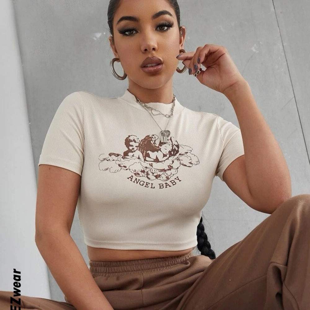 Angel baby crop top